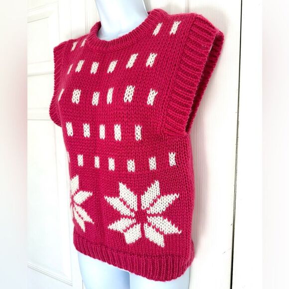 Vintage Sweater Vest Knit Grandma Cottage Core 80’s 90’s Retro Cristina’s - Picture 2 of 8